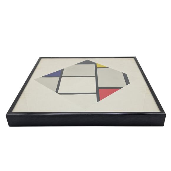 Vintage Framed Piet Mondrian Tableau No. IV: Lozenge Composition Serigraph Print - Picture 11 of 11